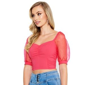 POPLIN ORGANZA TOP